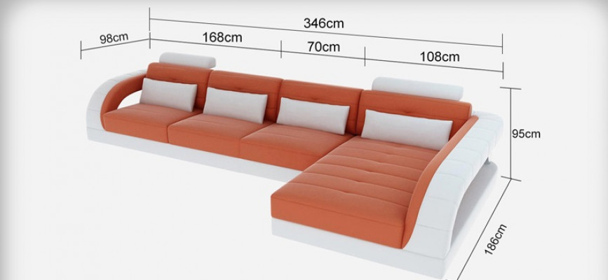 Leather corner sofa couch upholstery sofas living landscape luxury suite