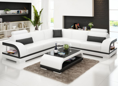 Leather Sofa Couch Living Landscape Corner Sofa Corner Suite Design Modern Sofa G8011B
