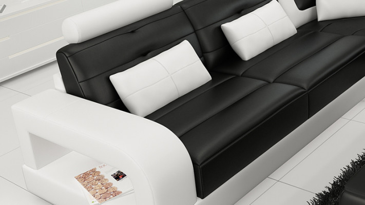Leather sofa couch living area corner sofa corner suite design modern sofa L6008B