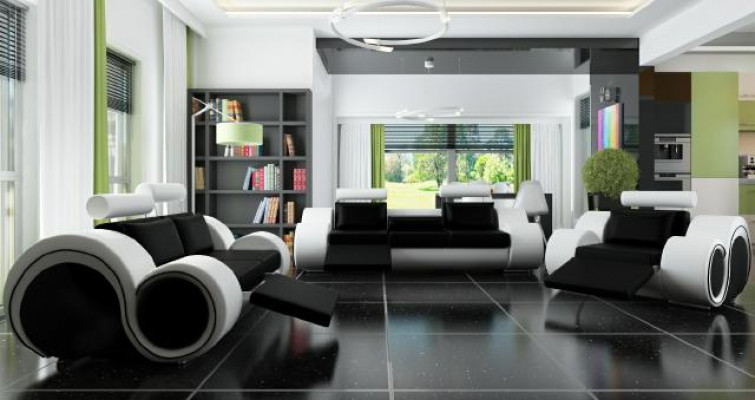 Sofa upholstery 3+2 seat designer sofa leather sofa color choice couch set black