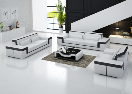 3+2 Seater Leather Sofa Suite Couch Upholstery Set Sofa Suite G8020D