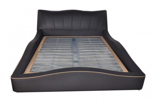 Luxury Design Leather Upholstered Hotel Bed with USB Frame Upholstered Beds