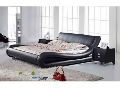 XXL king size leather bed bed beds with USB, leather designer 4761