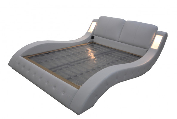 Luxury bed with USB upholstery double hotel modern beds leather 140/160/180/200 cm