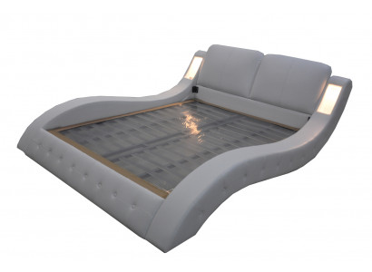 Luxury bed with USB upholstery double hotel modern beds leather 140/160/180/200 cm