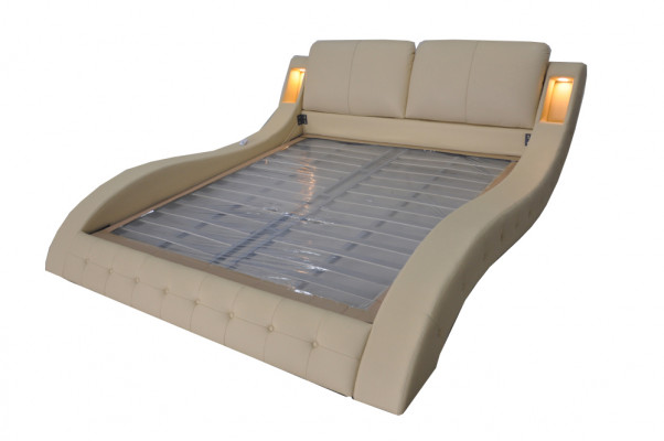 Luxury bed with USB upholstery double hotel modern beds leather 140/160/180/200 cm