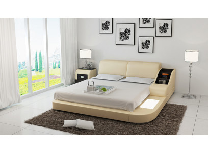 Upholstered Design Luxury Bed Beds Leather Bedroom 140/160/180 LB8815