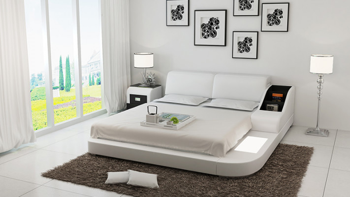 Upholstered Design Luxury Bed Beds Leather Bedroom 140/160/180 LB8815
