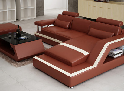 Leather sofa modern couch living landscape corner decor corner sofa design suite