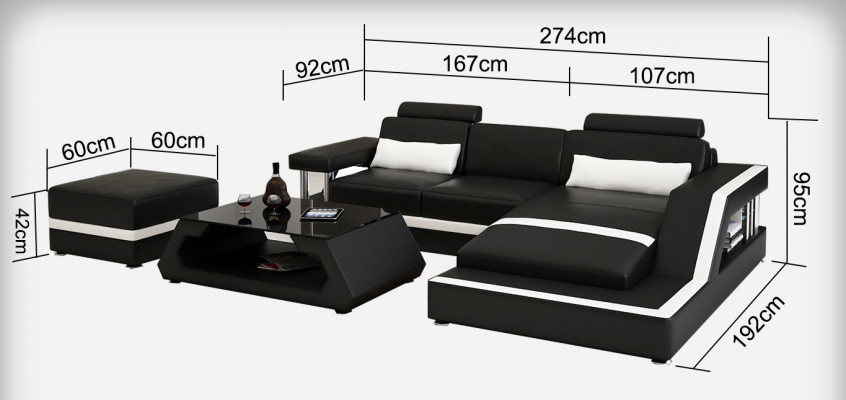 Leather sofa modern couch living landscape corner decor corner sofa design suite