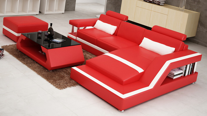 Leather sofa modern couch living landscape corner decor corner sofa design suite