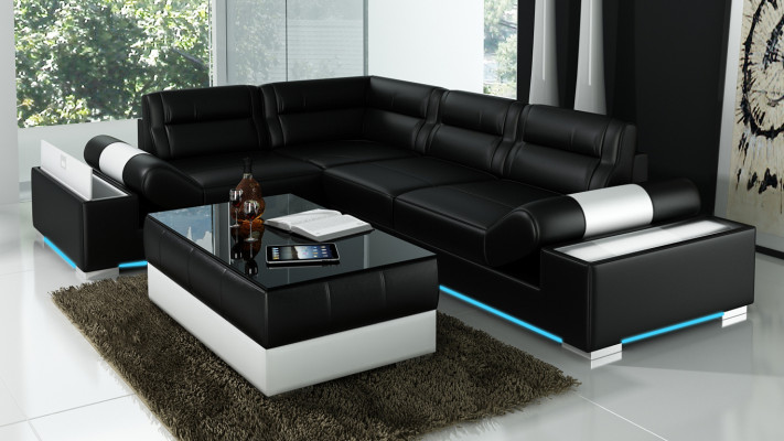 Leather sofa decoration sofa couch living landscape corner sofa suite design modern