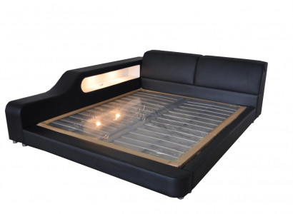 Design luxury bed upholstered leather matrimonial modern hotel beds 140/160/180/200