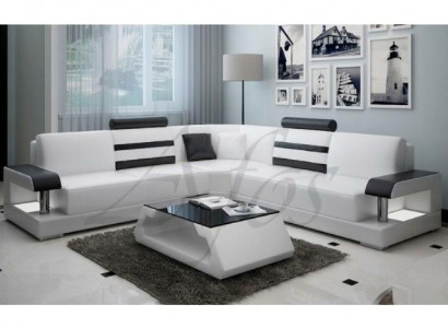 Living Landscape Upholstered Corner Sofa Couch Suite Landscape Leather New - 2723B