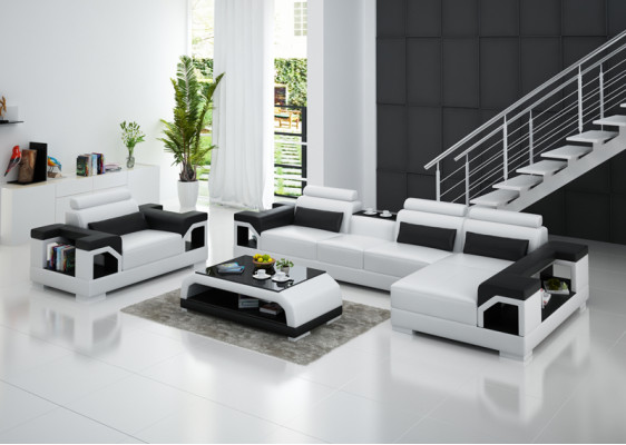 Leather sofa living room corner sofa armchair couch suite design modern sofa G8010E