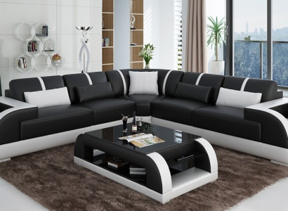 Living area corner sofa designer sofa corner couch upholstered seating corner new Rodos SW