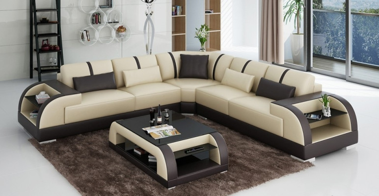 Living area corner sofa designer sofa corner couch upholstered seating corner new Rodos SW