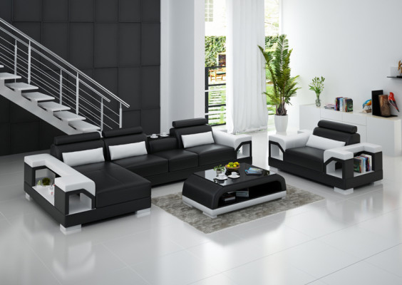 Leather sofa living room corner sofa armchair couch suite design modern sofa G8010E