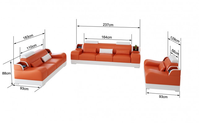 Design sofa set couch upholstery sofas leather 3+2 seater complete set new modern