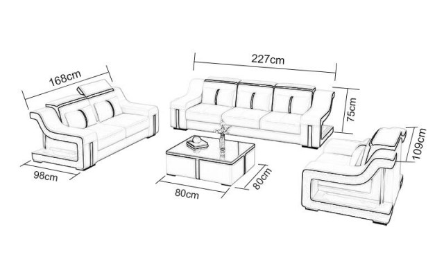 Sofa set 3+1 seats G8047D couch upholstery seat set sofa living room leather
