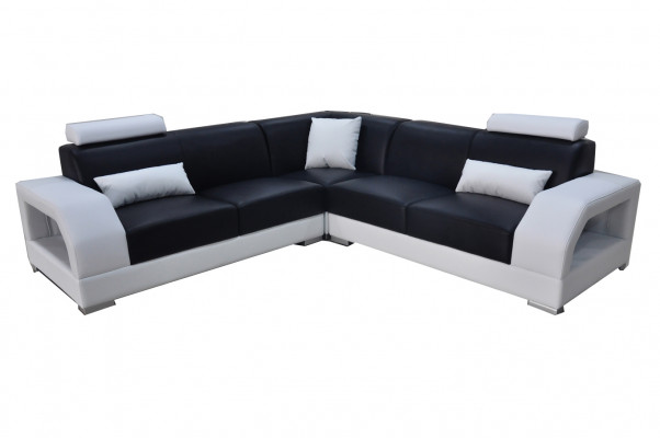 XXL Couch Corner Sofa Leather Living Landscape Suite Design Modern Sofa L-Shape G8001B
