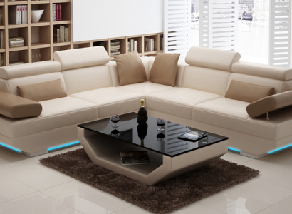 Leather sofa couch living area corner sofa set design modern sofa K5009B