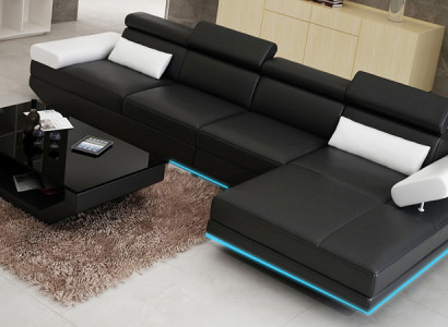 Leather sofa, sofa, couch, living landscape, corner sofa, modern suite, decor, design