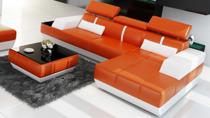 Modern leather sofa couch design living area corner sofa suite decor