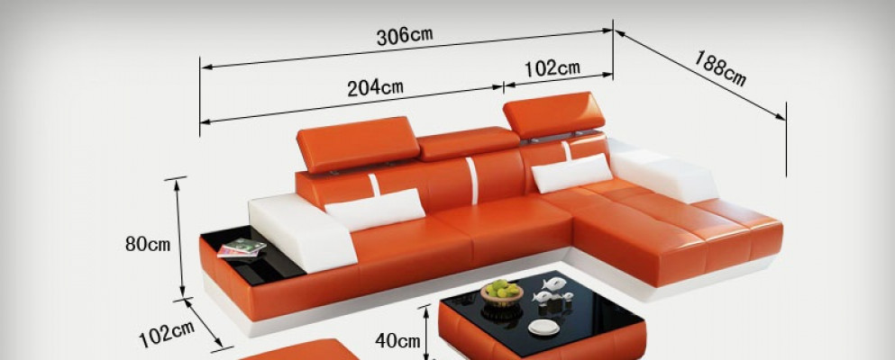 Modern leather sofa couch design living area corner sofa suite decor