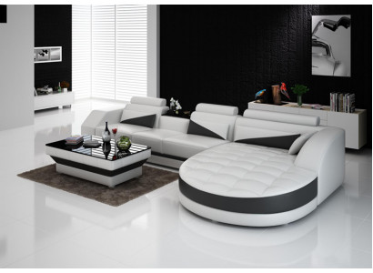 Sofa leather sofa couch living landscape modern corner corner sofa design suite