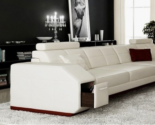 Sectional leather sofa couch upholstery seating corner suite living landscape Ebern S
