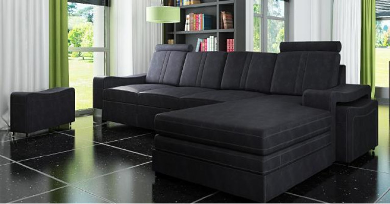 Sectional sofa fabric textile leather upholstery sofas couch set living landscape FRANCO L