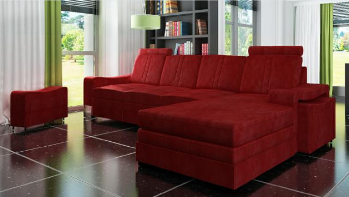 Sectional sofa fabric textile leather upholstery sofas couch set living landscape FRANCO L