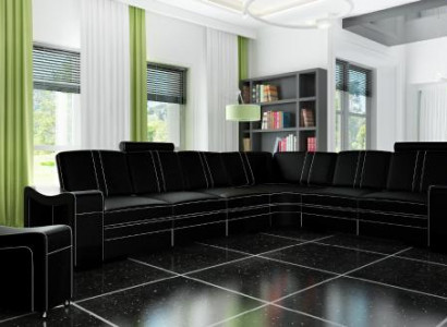 LEATHER SOFA XXL LIVING ROOM SET LEATHER CORNER COUCH SET CORNER SOFA UPHOLSTERY