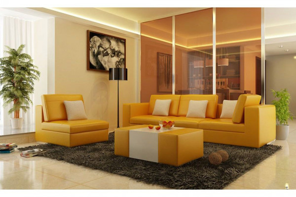 Sofa set with USB upholstery sofa set 3+1 leather couches sofas custom-made