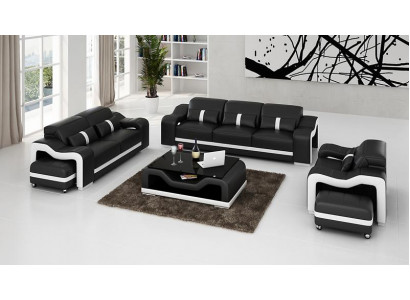 Designer sofa set couch upholstered sofas leather modern 3+2 seater complete set new