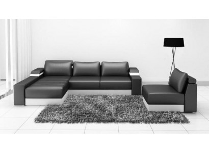 Corner sofa corner sofa couch upholstery leather set living area chaise lounge