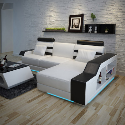 Leather Sofa Couch Living Landscape Corner Sofa Corner Set Design Modern Sofa L6016E
