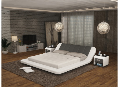 Leather bed with USB, upholstered beds luxury double marriage 140/160/180 LB8826