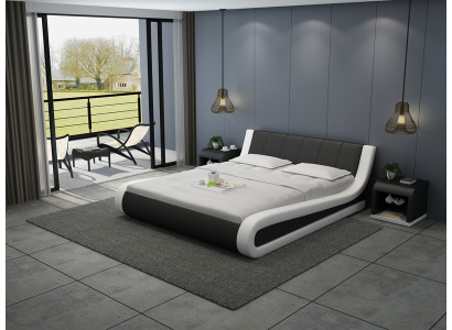 Leather bed with USB upholstered beds luxury double 140/160/180 LB8829