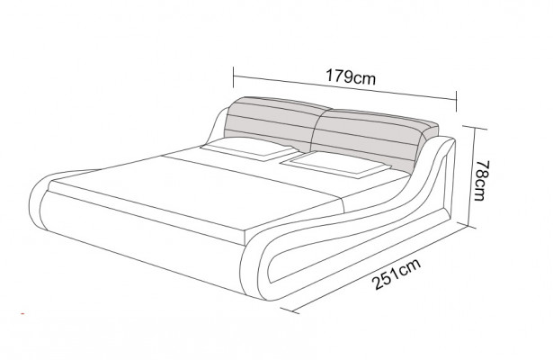 Leather bed with USB, upholstered beds, luxury double hotel marriage big 140/160/180 cm