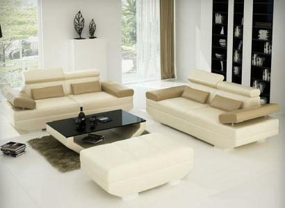 Living landscape sofa couch upholstery set leather AlfredD
