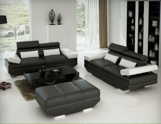 Living landscape sofa couch upholstery set leather AlfredD