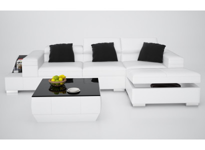 Leather sofa couch modern living landscape corner sofa design corner suite