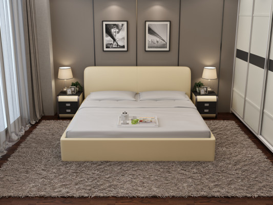 Bed with USB padded bed luxury bed double bed marital bed beds 140/160/180 cm