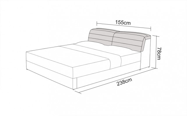 Leather bed with USB padding, luxury double bed 140/160/180 LB8827