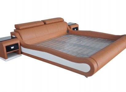 Design luxury bed, upholstered double hotel modern beds, leather 140/160/180/200 cm