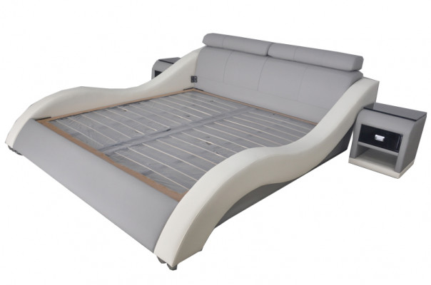 Double Luxury Design Leather Hotel Bed Upholstered Beds Modern Multifunction