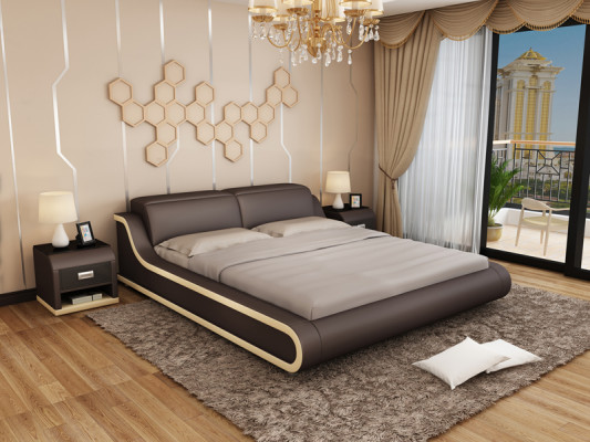 Designer bed upholstered bed luxury bed double bed marital bed beds 140/160/180 cm