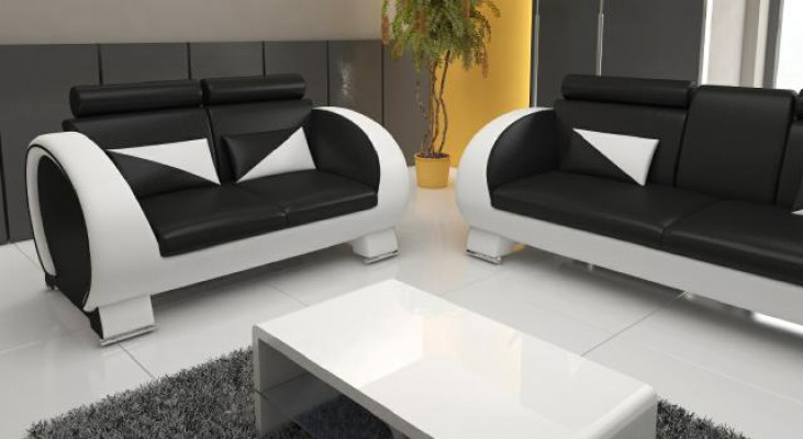Leather Sofa + USB Sofa 3-Seater Relax Couch with Bar Function Designer Suite